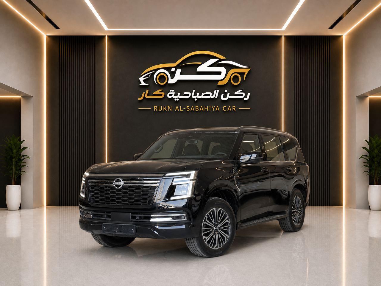 نيسان باترول تيتانيوم اسود داخليه جملي خليجي